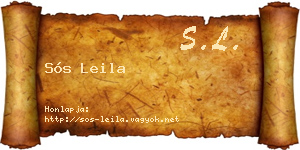 Sós Leila névjegykártya